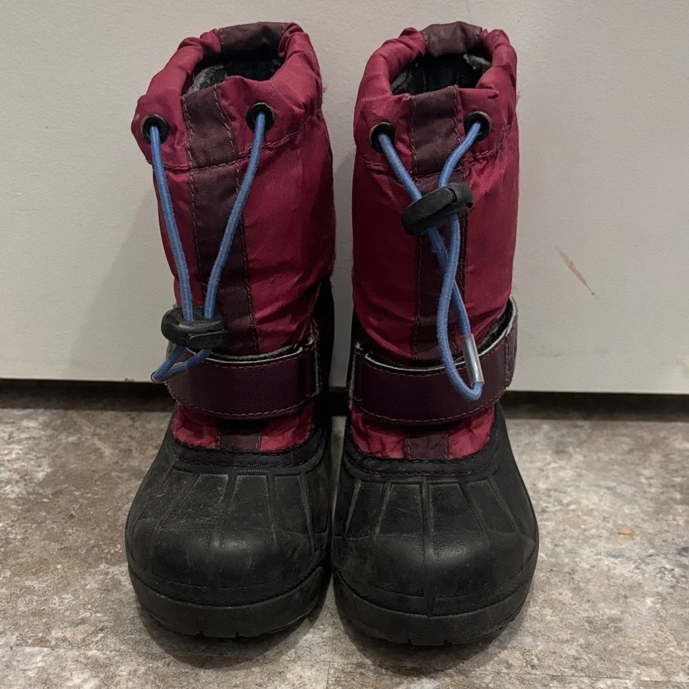 Columbia Kids' Insulated Boots - Burgundy and Black Size 10 Toddler Girls